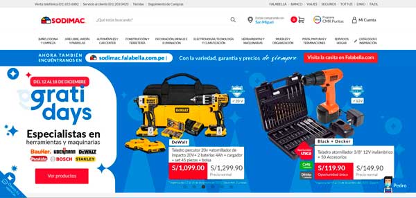 Sodimac online Perú